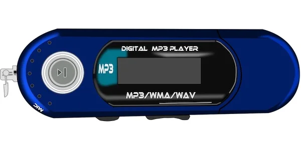 Illustration of a physical MP3 player device